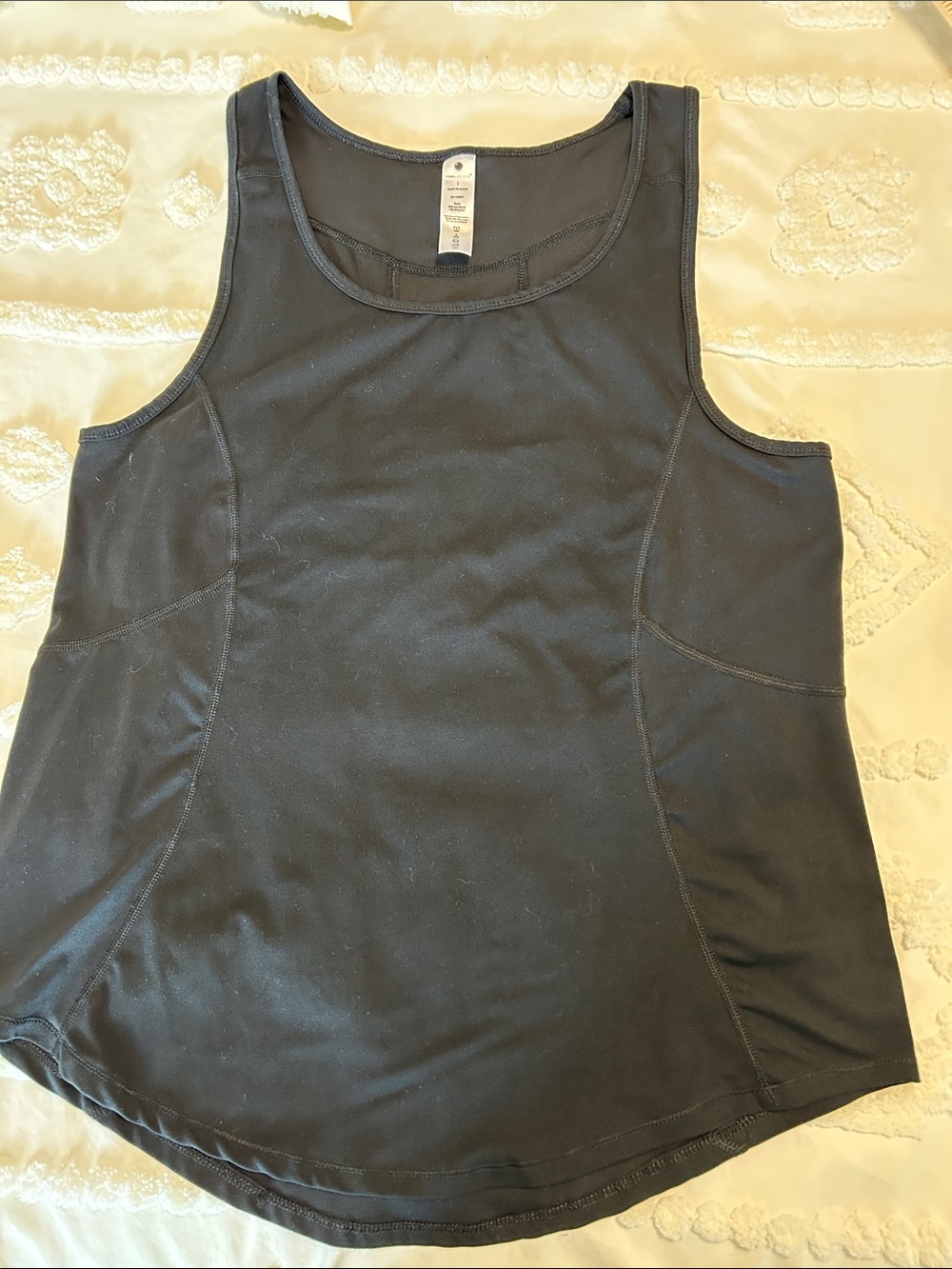Yogalicious Black Scoop Neck Athletic Tank Top